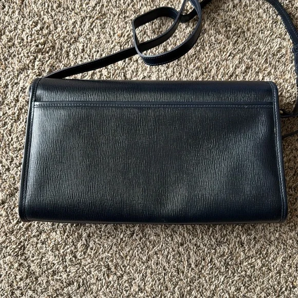 Ghurka Womens Navy Blue Adjustable Crossbody Leather Shoulder Bag Purse - Picture 3 of 15